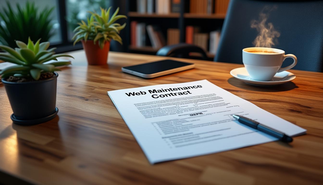 découvrez l'importance d'un contrat de maintenance web pour votre entreprise. cet exemple vous guide à travers les clauses essentielles à inclure, garantissant la disponibilité et la sécurité de votre site internet. ne laissez pas la gestion technique entraver votre succès !