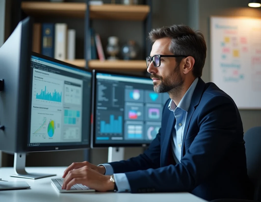 Consultant informatique d'ESIG travaillant sur des solutions de gestion informatique